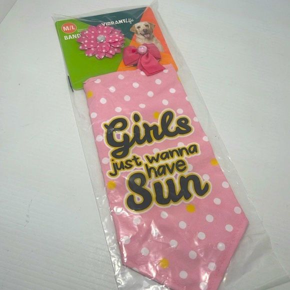 Vibrant Dogs Chihuahua Boston Terrier Bandana Set Pink Color NWT - Picture 11 of 11